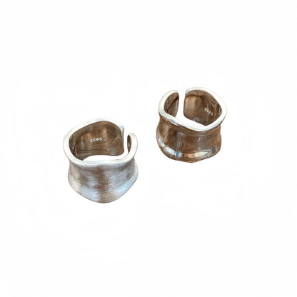 Adjustable Sterling Silver Geometric Ring
