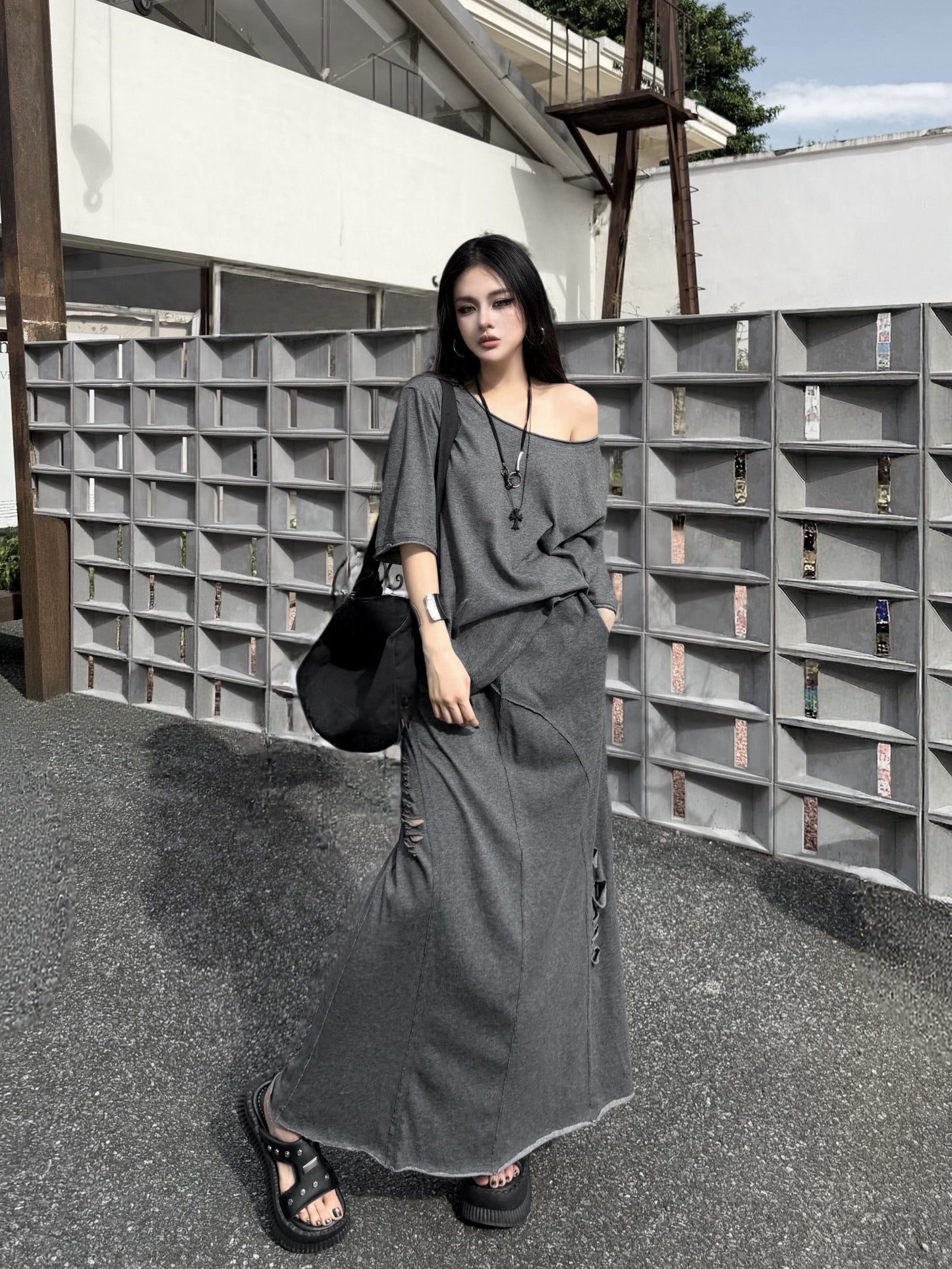Casual T-Shirt and Skirt Set