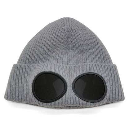 Aviator Goggles Fleece-Lined Knitted Beanie