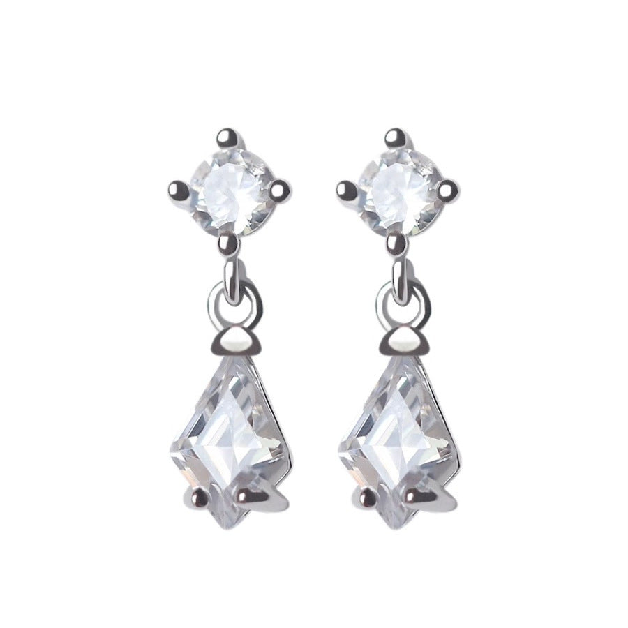 Minimalist Geometric Diamond Earrings