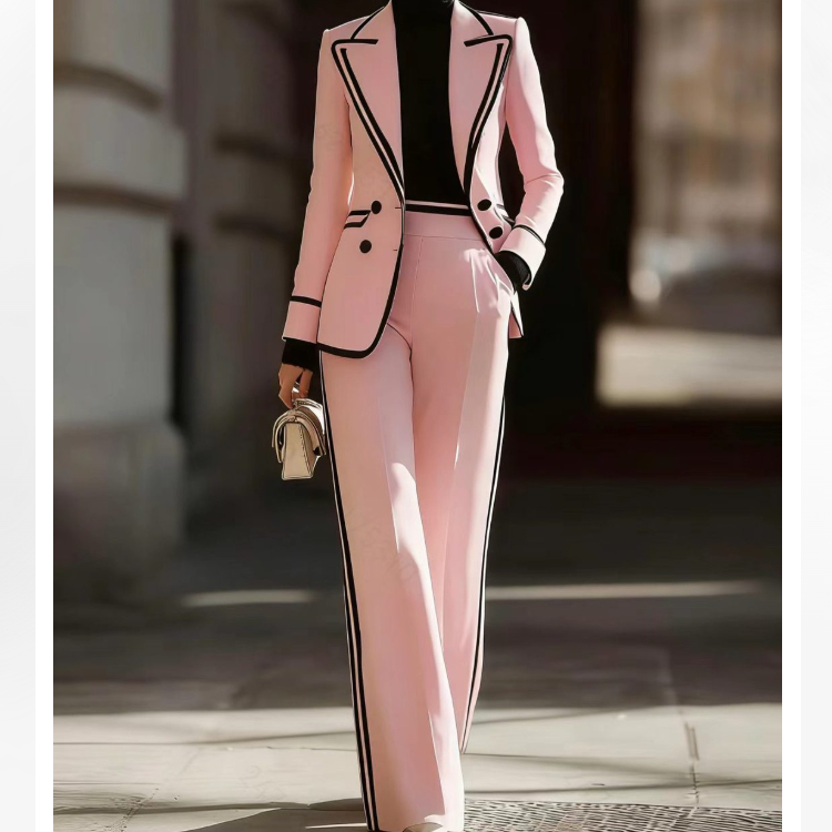 Double Breasted Blazer and Trouser Set