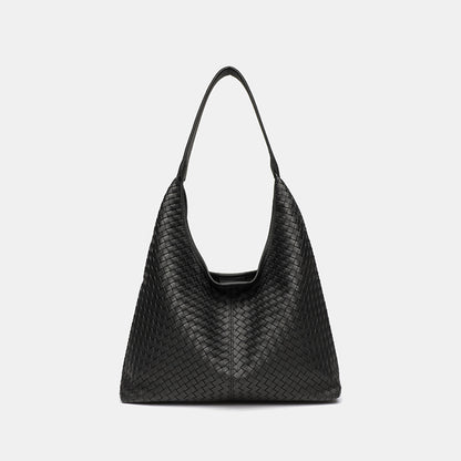 Retro Woven PU Leather Shoulder Bag