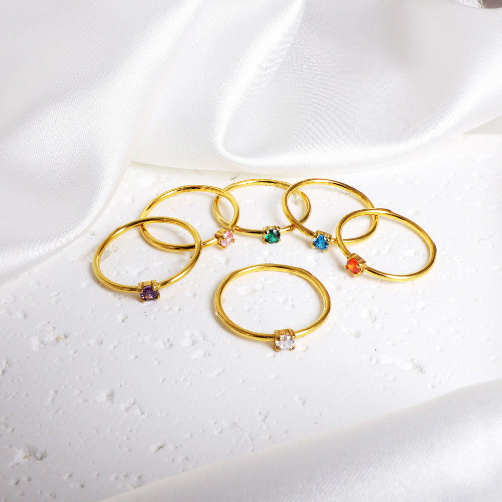 Zircon color-diamond ring Drip Depot