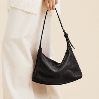 Genuine Leather Hobo Bag
