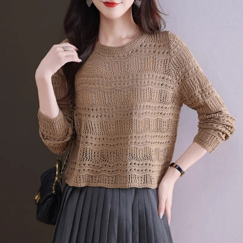 Loose Round Neck Long Sleeve Sweater