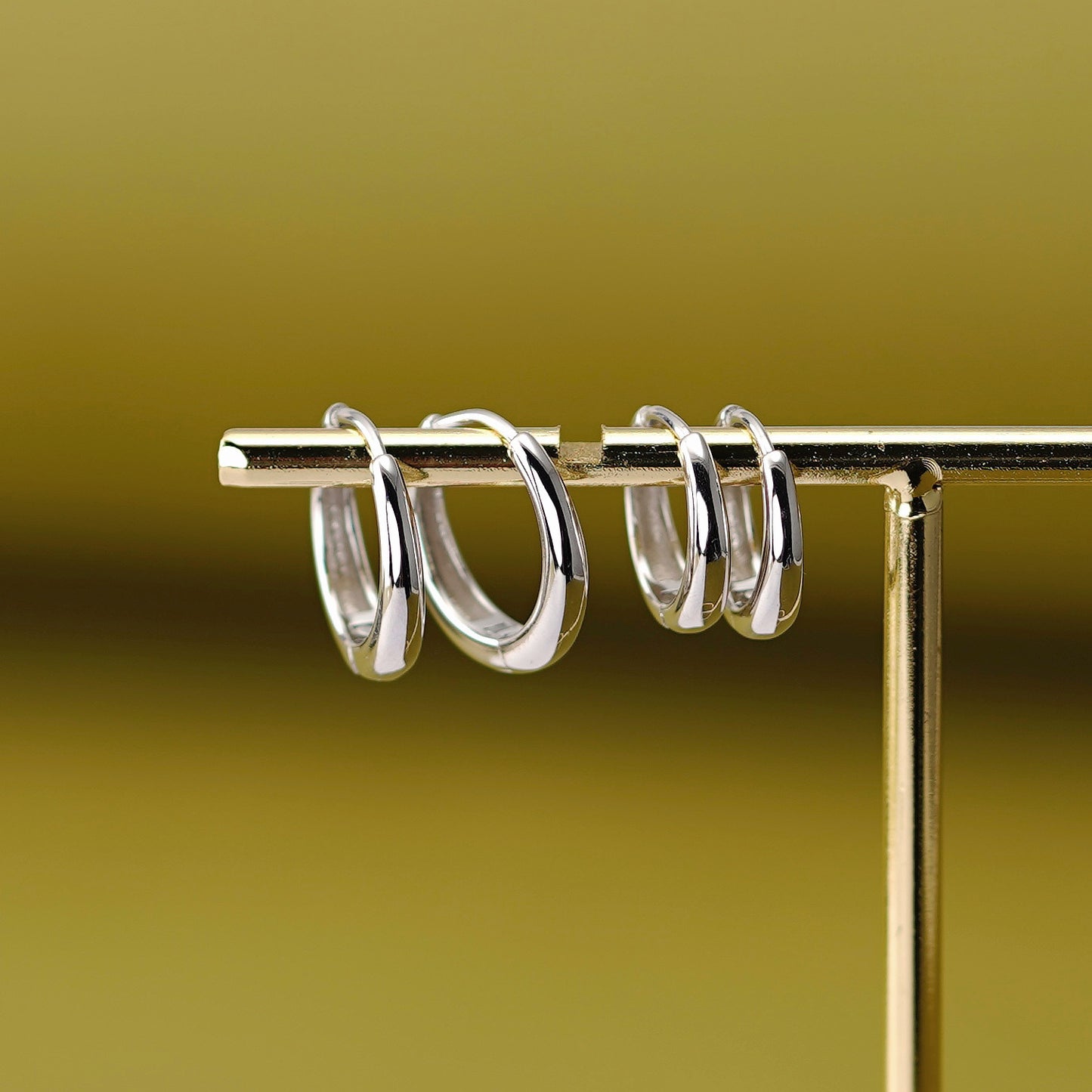 Stud hoop earrings
