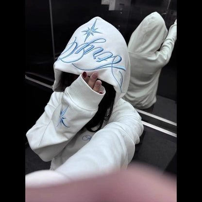 Embroidered Hooded Fleece Sweatshirt
