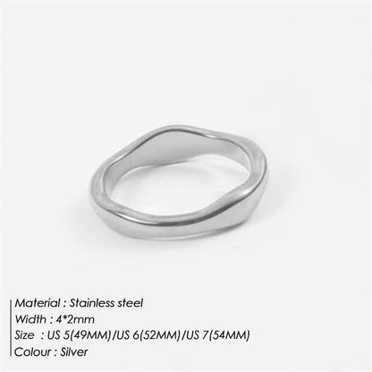 Double Layer Stacked Wavy Vintage Stainless Steel Ring Drip Depot
