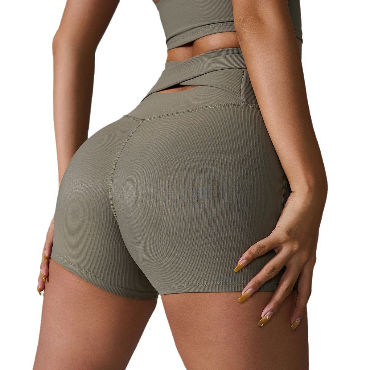 Womens High Waist Yoga Shorts Drip Depot