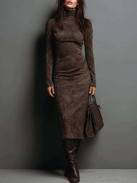 Long Sleeve Velvet Dress