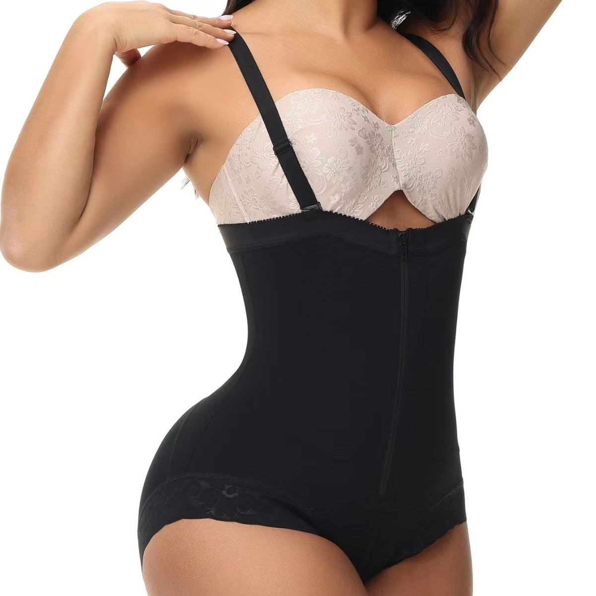 Zipper Front Body Shaping Garment Drip Depot