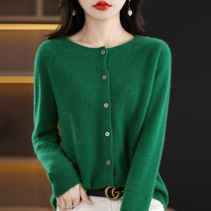 Womens Wool Blend Cardigan Sweater