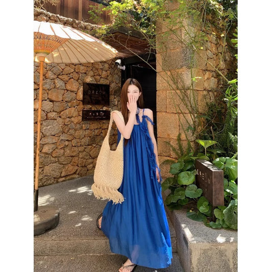 Klein Blue Suspender Dress