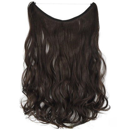 Seamless Fish Line Hair Extension Curly Synthetic Wig