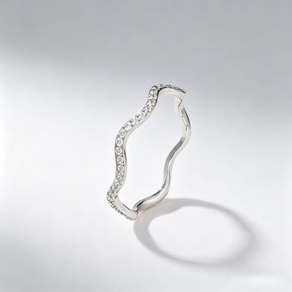 Wavy diamond-studded ring Drip Depot