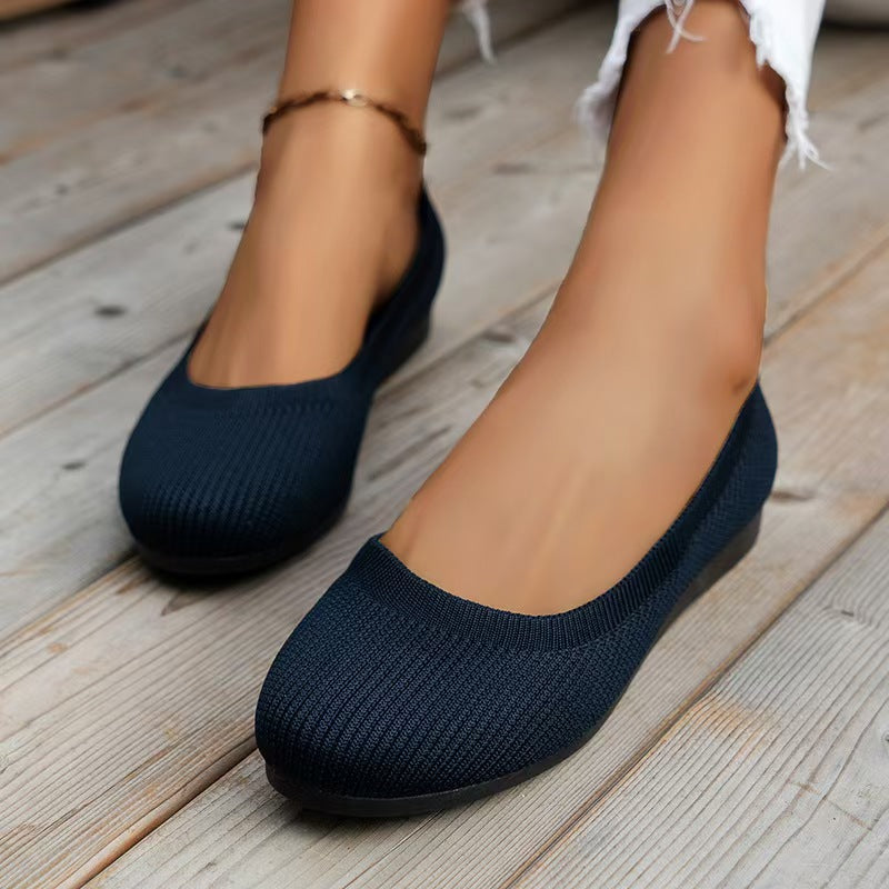 Knitted Flat Bottom Casual Shoes Drip Depot
