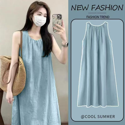 Sling Nightgown  Thin Cute Sweet Pajamas with Chest Pad