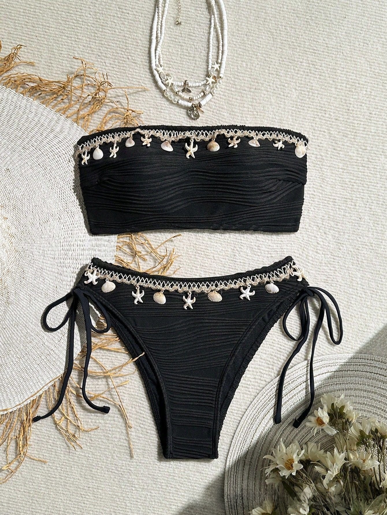 Strapless Shell Bikini Swimwear