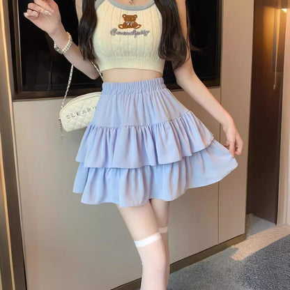 Womens High Waisted Cake Skirt