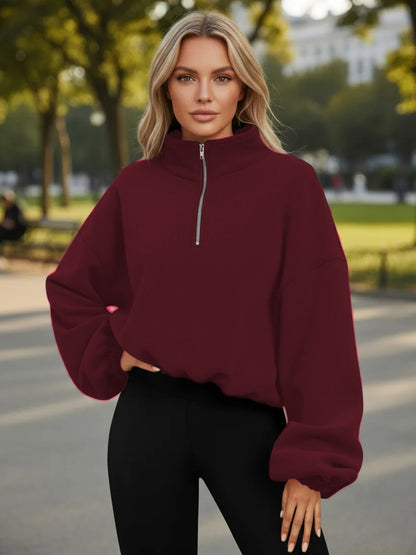 Half-Zip Fleece Sweatshirt