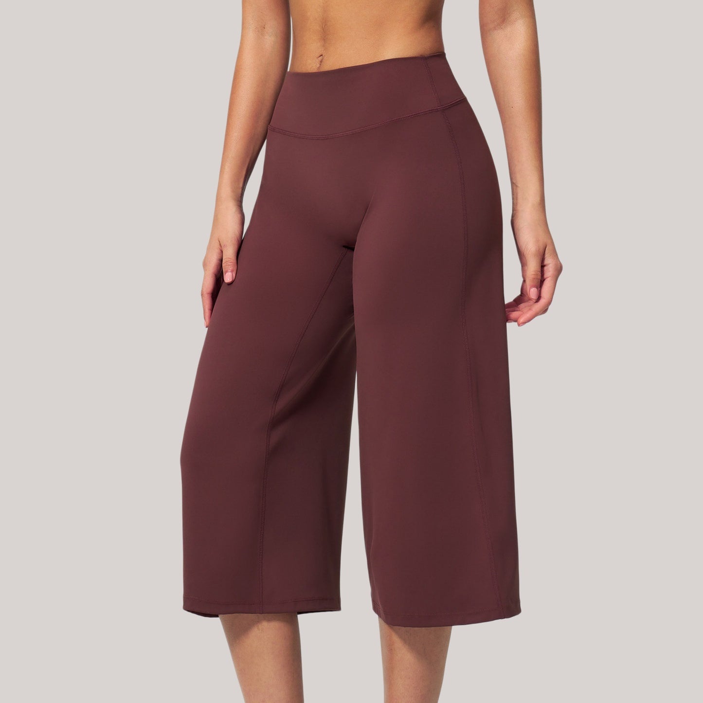 Summer Brushed Fleece Cropped Yoga Pants
