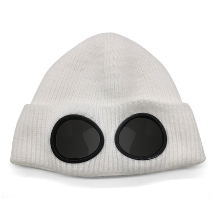Aviator Goggles Fleece-Lined Knitted Beanie