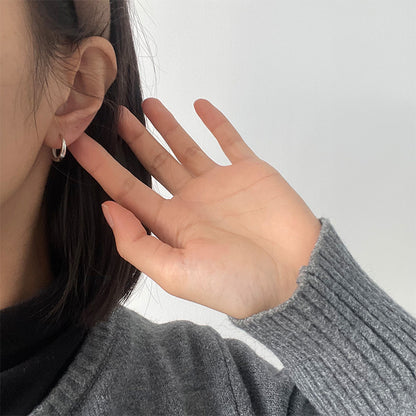 Stud hoop earrings