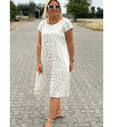 Bohemian Leopard Print Summer Dress