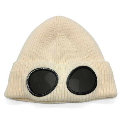 Aviator Goggles Fleece-Lined Knitted Beanie
