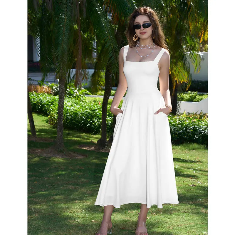 Elegant Long Sleeveless Dress