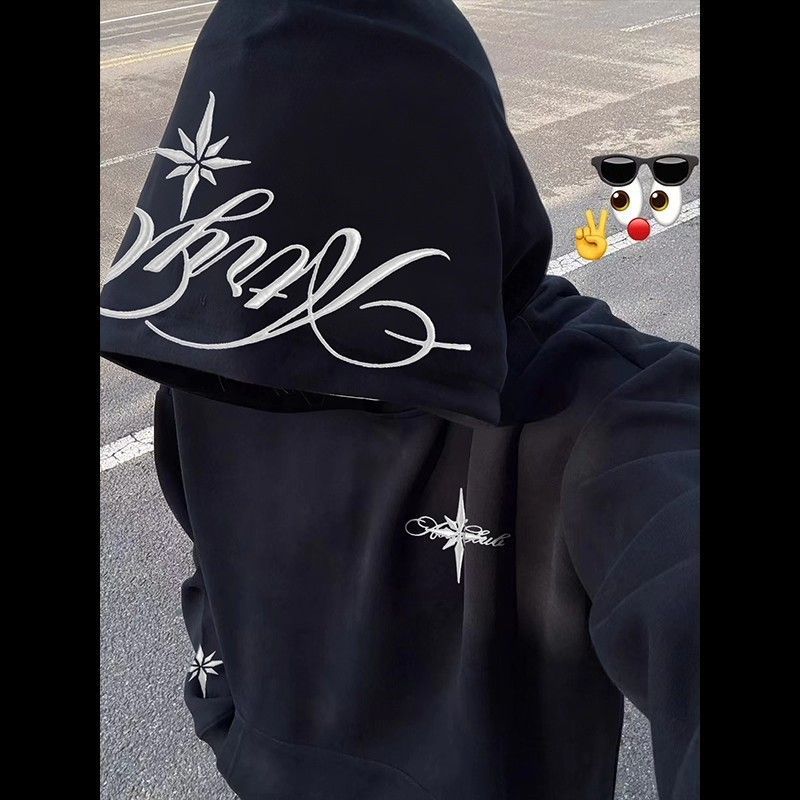 Embroidered Hooded Fleece Sweatshirt