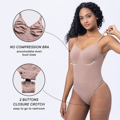 Seamless Wide Strap Slimming Body Shaper Thong Drip Depot