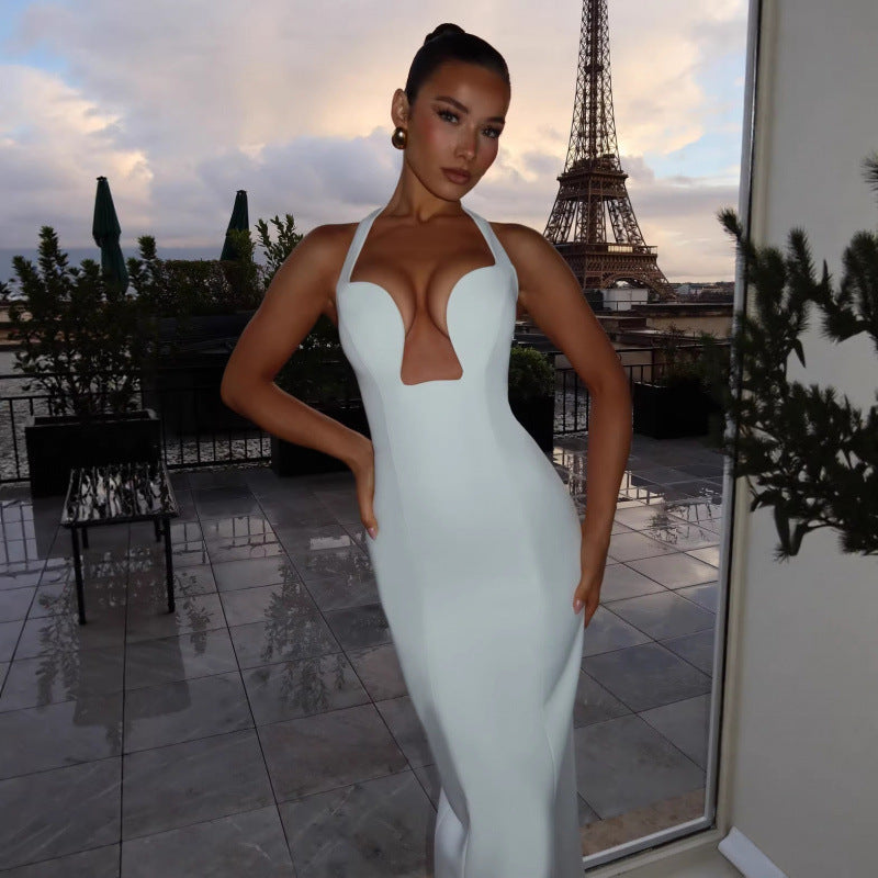 Halter Neck Wrap Dress