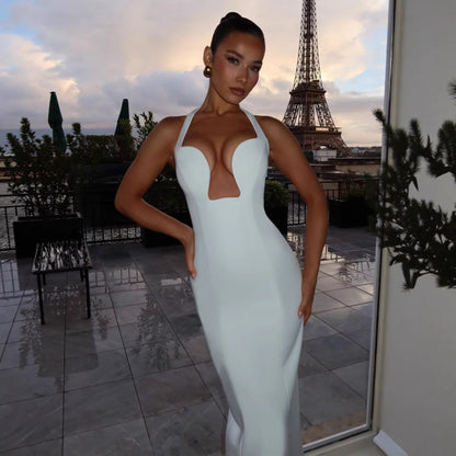 Halter Neck Wrap Dress