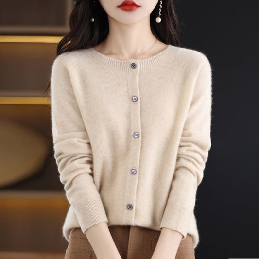 Womens Wool Blend Cardigan Sweater