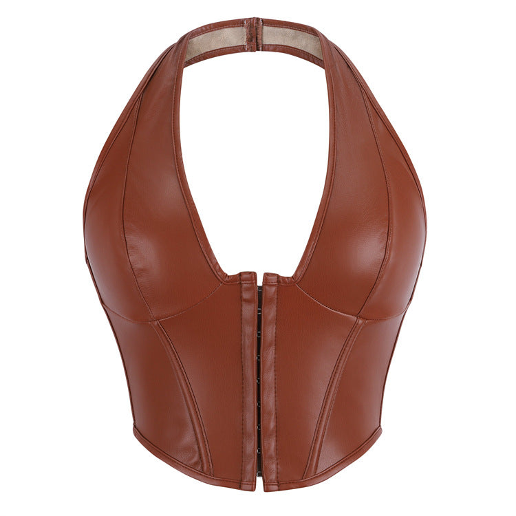 Solid Color Fishbone Corset