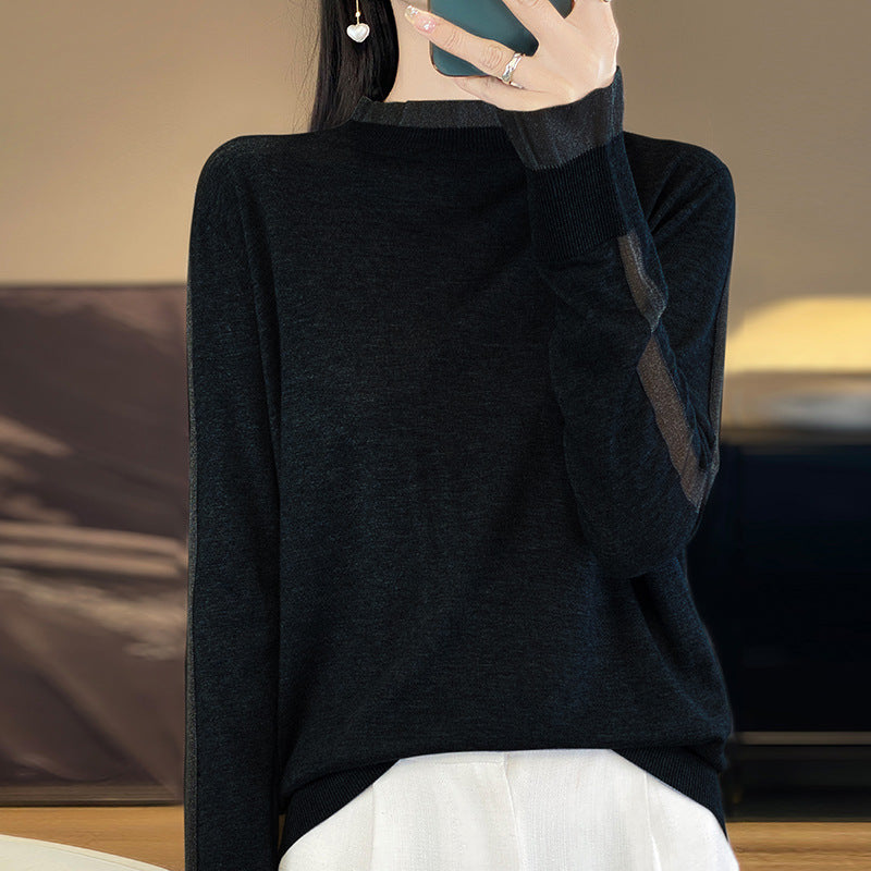 Lace Detail Knit Pullover Top