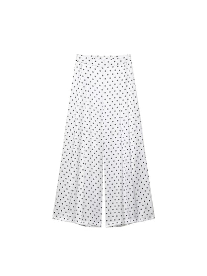 Women's Polka Dot Shirt and High-Waisted Pants Drip Depot