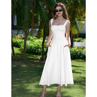 Elegant Long Sleeveless Dress