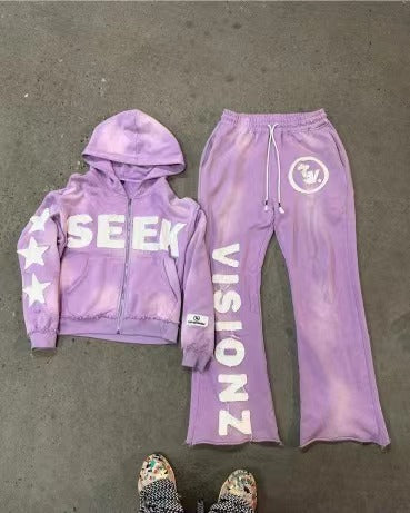 Hooded Pullover Sweatshirt Suit Drip Depot