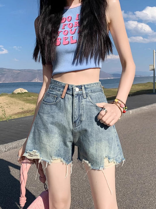 Blue Denim Shorts Women's Drip Depot