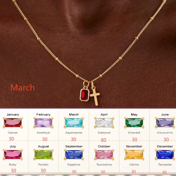 Gold Plated Cross Zircon Necklace