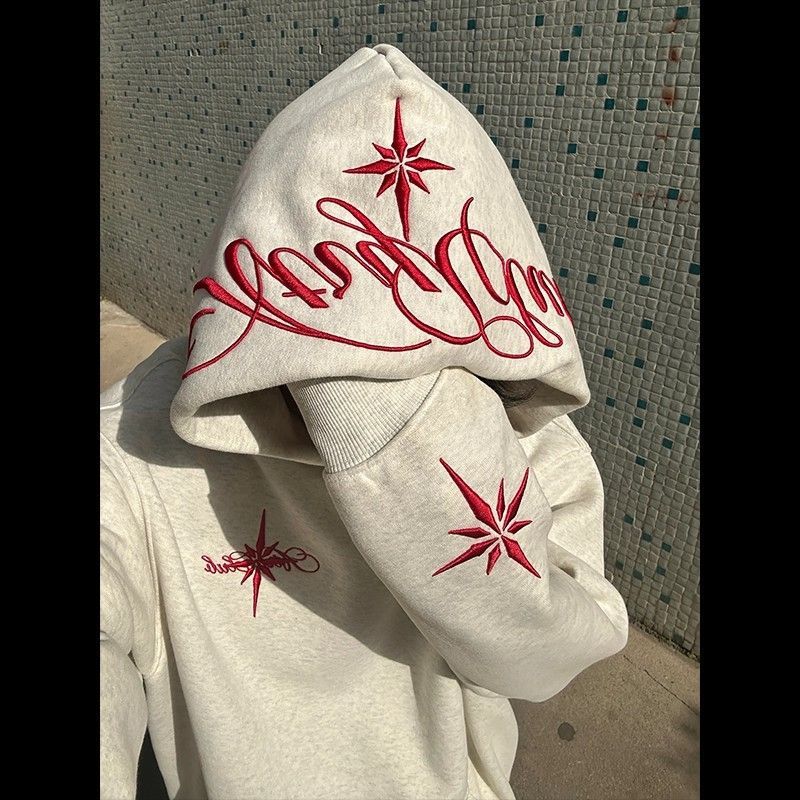 Embroidered Hooded Fleece Sweatshirt