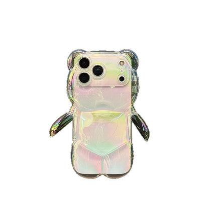 Color Plated Bear Phone Case for iPhone