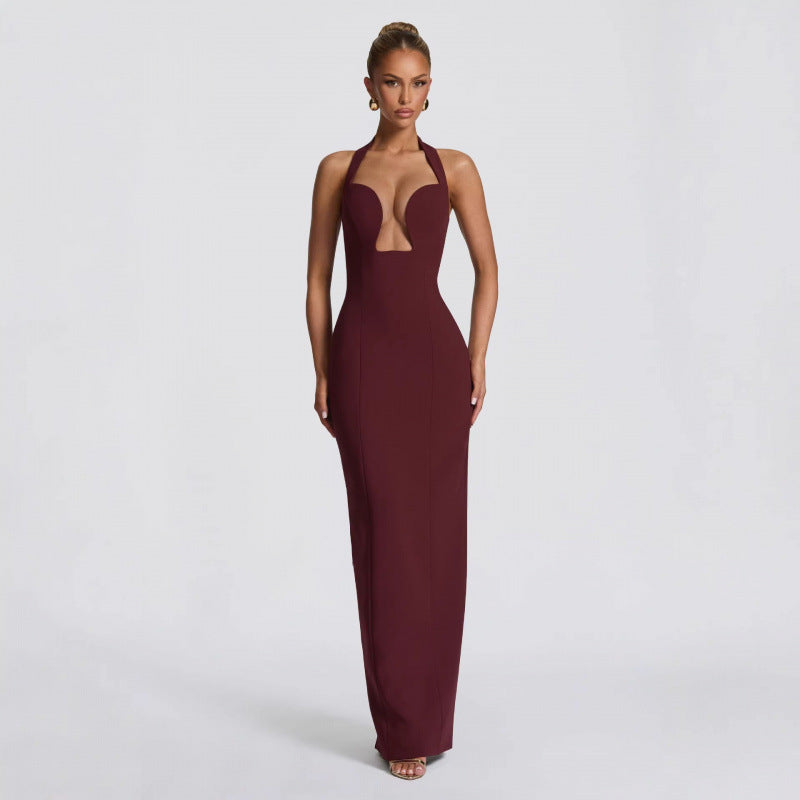 Halter Neck Wrap Dress