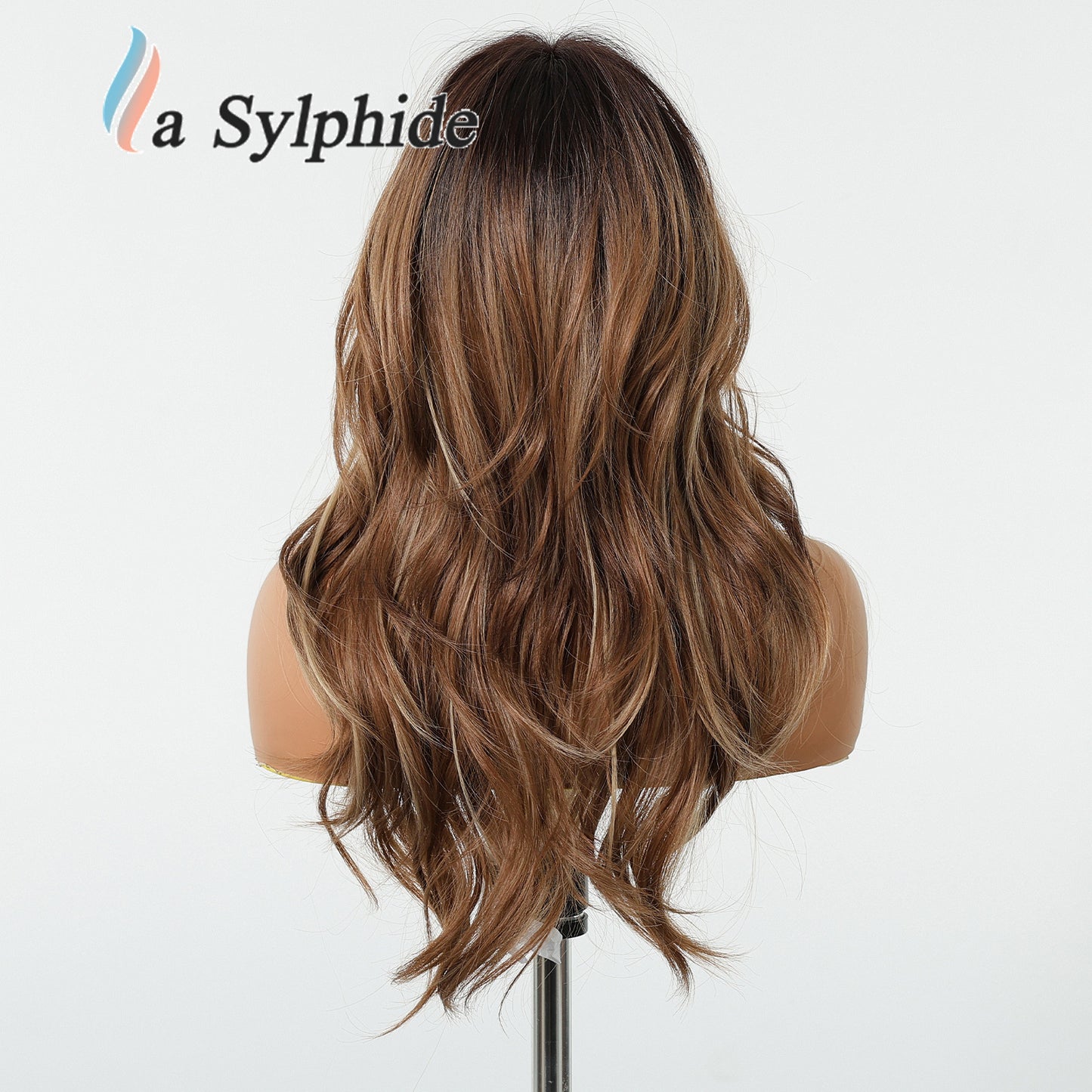 Long Curly Synthetic Hair Wig with Gradient Colors 24inch