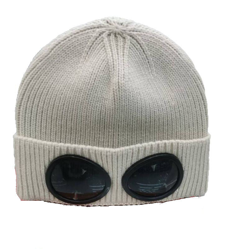 Aviator Goggles Fleece-Lined Knitted Beanie