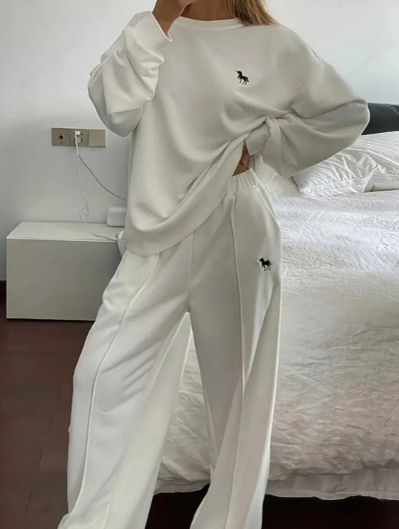 Casual Sweatshirt and Sweatpants Set