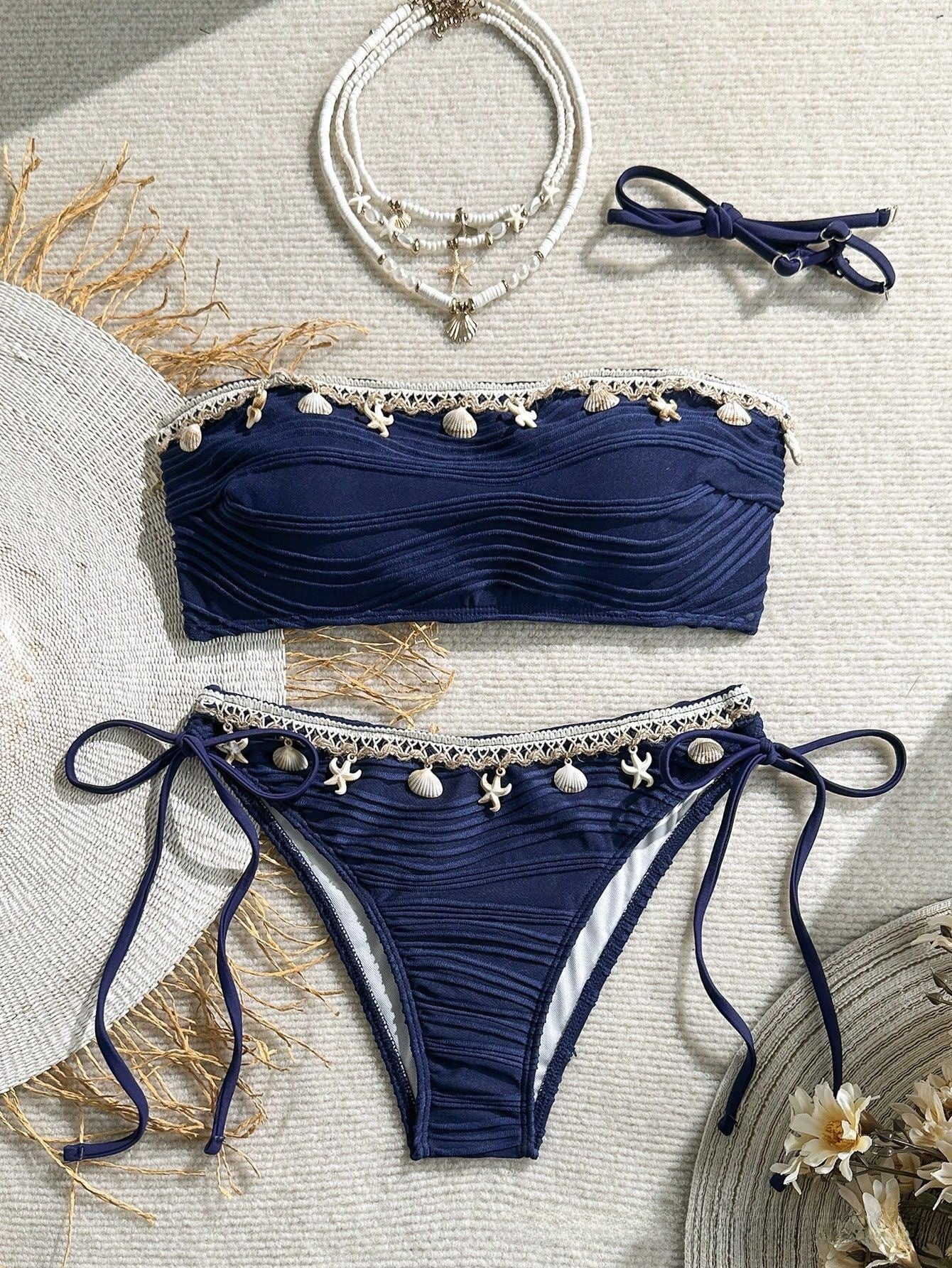 Strapless Shell Bikini Swimwear