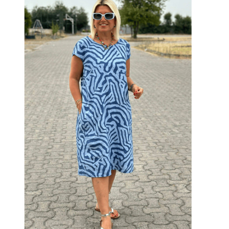 Bohemian Leopard Print Summer Dress